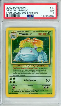 2002 POKEMON #18 VENUSAUR HOLO LEGENDARY COLLECTION PSA 7 - Image 1