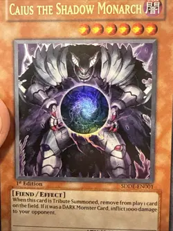 Caius the Shadow Monarch SDDE-EN001 The Dark Emperor 1st Edition - Image 2