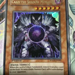 Caius the Shadow Monarch SDDE-EN001 The Dark Emperor 1st Edition Ultra Rare - Image 3