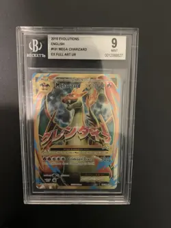 Pokemon TCG Mega Charizard EX BGS 9 XY Evolutions Holo Card 101/108 Full Art LP - Image 1