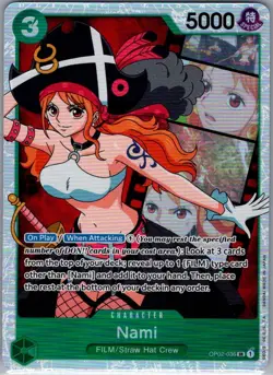 Nami OP02-036 SR English Paramount War - One Piece Card - NM - Image 1