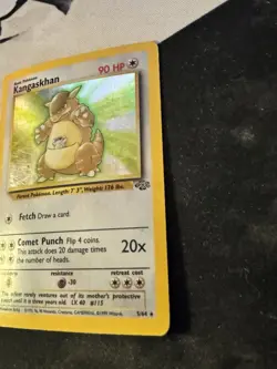 Pokemon TCG Kangaskhan Jungle Holo Card 5/64 Unlimited Rare, HP/Damaged - Image 3