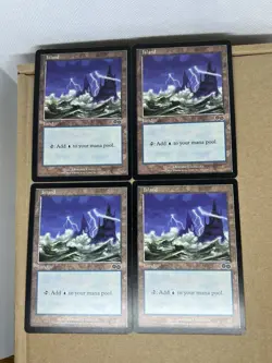 12x Island Urza's Saga Basic Land Magic The Gathering MTG LP (4 Different Art) - Image 1