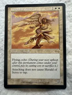 MTG - Herald of Serra - Never Played! - Urza's Saga #17 - NM+ - Rare - EN - Reg - Image 1