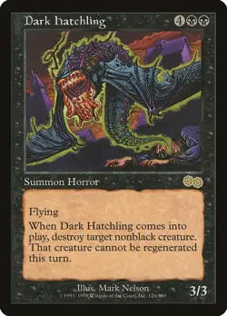 Urza's Saga Dark Hatchling MTG Magic the Gathering NM - Image 1