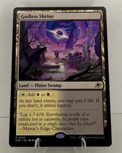 MTG EOE-0254 Godless Shrine - Edge of Eternities Shock Land Rare TCG - Image 1