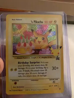 ___'s Pikachu Birthday 24/53 Celebrations Classic Collection NM Holofoil Pokemon - Image 1