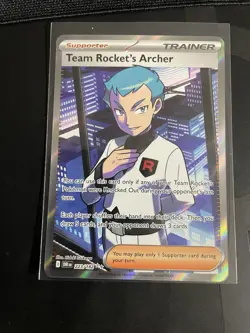 Pokemon TCG Team Rocket's Archer 223/182 Destined Rivals Ultra Rare Holo NM - Image 1