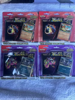 LOT OF (4) Pokemon Mega Evolution Ascended Heroes Tech Sticker Collection NEW - Image 1