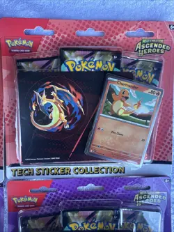 LOT OF (4) Pokemon Mega Evolution Ascended Heroes Tech Sticker Collection NEW - Image 4