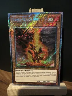 Yugioh! Burner, Dragon Ruler of Sparks - RA03-EN256 - Platinum Secret Rare - 1st - Image 1