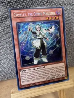 Crowley, The Gifted Magistus Secret Rare BLMM-EN044 Yugioh Dracotail - Image 1