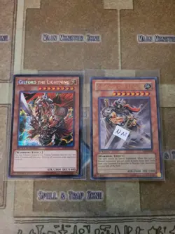 YUGIOH GILFORD THE LEGEND SD5 ULTRA + GILFORD THE LIGHTNING SBC2 SECRET 1ST NM - Image 1