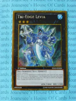 Tri-Edge Levia PGLD-EN026 Gold Secret Rare Yu-Gi-Oh Card 1st Edit New - Image 1