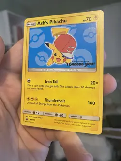 Ash's Pikachu - SM114 - Pokemon TCG Sun & Moon Promo Rare Card MP - Image 4