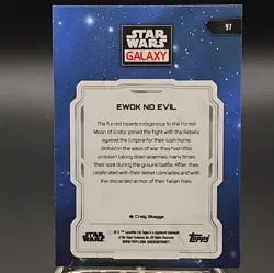 2024 Topps Chrome Star Wars Galaxy Ewok No Evil #97 Mini Diamond Refractor Card - Image 2