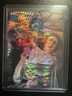 2024 Topps Chrome Star Wars Galaxy Card Aqua Sonar #2 Darth Vader Leia /199 - Image 1