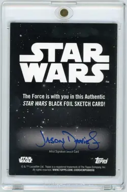 2024 Topps Chrome Star Wars Galaxy PADME AMIDALA Black Foil Sketch Card 1/1 - Image 2