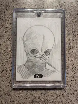 2024 Topps Chrome Star Wars Galaxy - Cantina - Krishna Sharma Sketch Card 1/1 - Image 1
