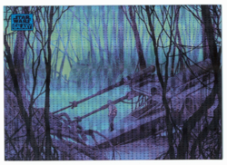 2024 Topps Chrome Star Wars Galaxy Dagobah Card #46 Aqua Sonar Refractor /199 - Image 1