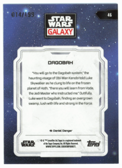 2024 Topps Chrome Star Wars Galaxy Dagobah Card #46 Aqua Sonar Refractor /199 - Image 2