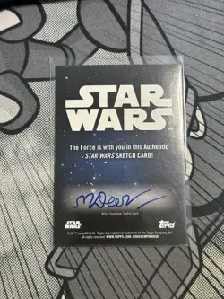 2024 Topps Chrome Star Wars Galaxy Yoda Sketch Card 1/1 - Image 2