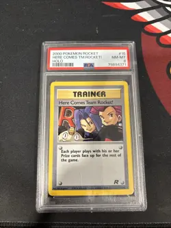 15/82 Here Comes Team Rocket! Trainer Pokemon TCG Card PSA 8 - Image 1