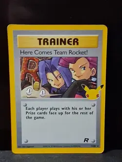 Pokemon TCG Team Rocket Holo Rare Card 'Here Comes' Series 15/82 Near Mint - Image 1