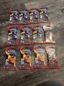 Destined Rivals Pokemon Sealed Sleeved Boosters lot of 12 - Image 1