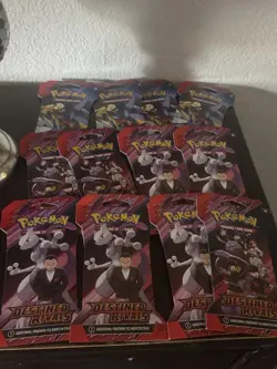 Lot of 12 - Pokemon TCG Destined Rivals Sleeved Booster Pack Factory Sealed - Image 1