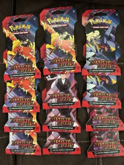 Pokemon TCG DESTINED RIVALS Sleeved Booster Packs New Sealed Lot of 12 Packs - Image 2