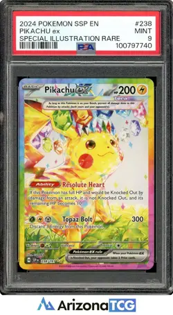 Pokemon 2024 Pikachu ex 238/191 Special Illustration Rare Surging Sparks PSA 9 - Image 1