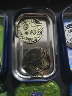 3 POKEMON GO MINI TIN NO CARDS COMES WITH COINS AND A COUPLE OF STICKERS - Image 5