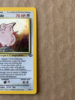 Pokemon TCG Clefable Jungle Holo Rare Card 01/64 Unlimited 1999 - Image 3