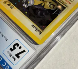 Raikou Pokemon Card CGC 7.5 Neo Revelation Holo 2001 - Old Label - Image 3