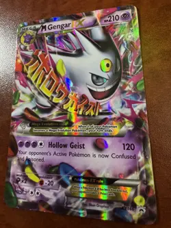 Mega M Gengar EX Promo XY166 Black Star Promo Pokemon Card Holo - Image 1