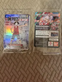 One Piece Monkey D. Luffy US Voyage College Basketball Promo Card Gonzaga SEALED - Image 1