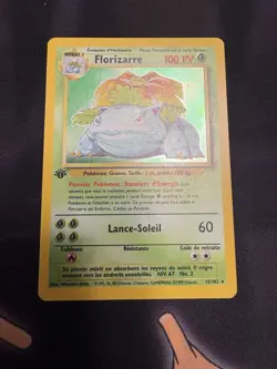 Pokemon Venusaur 1st Edition Holo (French) Base Set Card 15/102 Wizards 1999 - Image 1