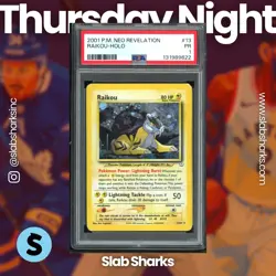 2001 POKEMON NEO REVELATION #13/64 RAIKOU HOLO PSA 1 - Image 1