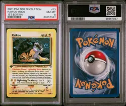 2001 Pokemon Neo Revelation - Raikou Holo 1st Edition 13/64 PSA 8 - Image 3
