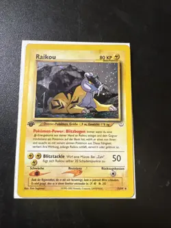 2001 Pokemon Neo Revelation German Holo Raikou 13/64 - Image 1