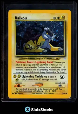2001 POKEMON NEO REVELATION #13/64 RAIKOU HOLO - Image 1