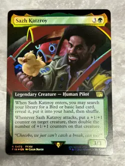 Magic: The Gathering MTG - Final Fantasy - Sazh Katzroy 0472 Foil Extended Art - Image 1