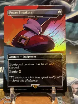 MTG | Power Sneakers - Lightning Greaves [Secret Lair Sonic]✨FOIL✨ - Image 1