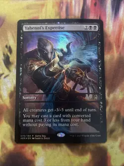 Mint/Near-Mint, English - 1 x MTG Yahenni's Expertise - Game Day Extended Art Fo - Image 1