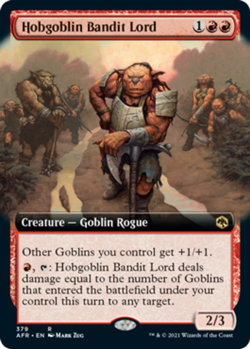 x1 Hobgoblin Bandit Lord - Foil - Extended Art R MTG Adventures in the Forgotten - Image 1