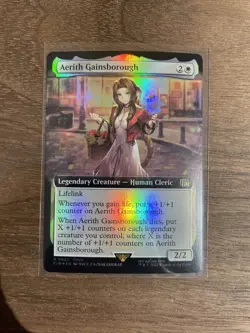 MTG Aerith Gainsborough Extended Art Foil Final Fantasy Magic The Gathering - Image 1