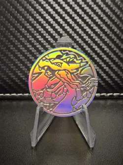 Mega Charizard X EX UPC Ultra Premium Collection Silver Metal Coin 2025 Pokemon - Image 1