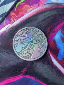 2025 Pokemon Mega Charizard X Ex UPC Silver Metal Coin - Image 1