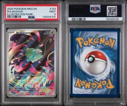 2025 Pokemon Mega Evolution Base 133 Illustration Rare Bulbasaur PSA 9 Mint - Image 3